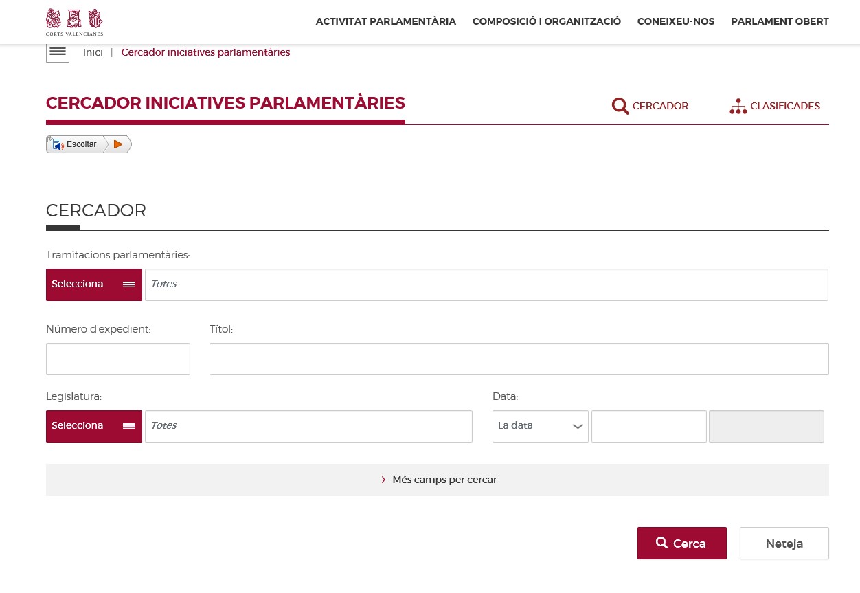 Tramitacions parlamentàries