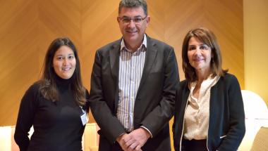 El president, amb les responsables de Feder