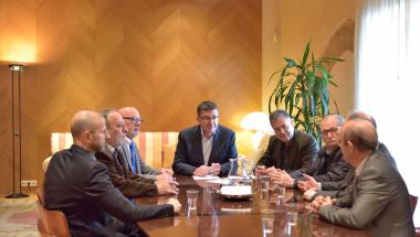 El President amb la directiva de PYMEV El President amb la directiva de PYMEV