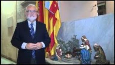 El President de Les Corts, Juan Cotino, felicita la Navidad