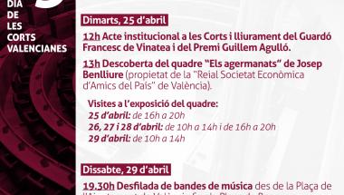 Actes del 25 d’Abril, Dia de les Corts Valencianes Actes del 25 d’Abril, Dia de les Corts Valencianes