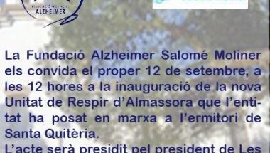 El President de Les Corts inaugurarà la unitat de respir per a malalts d’Alzheimer d’Almassora El President de Les Corts inaugurarà la unitat de respir per a malalts d’Alzheimer d’Almassora