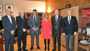 Visita dels Fiscals en cap al President de Les Corts Visita dels Fiscals en cap al President de Les Corts