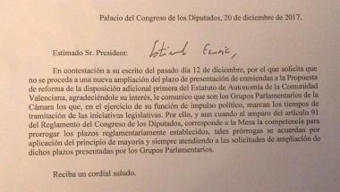 El President de les Corts demanarà als grups del Congrés que no retarden més la reforma estatutària El President de les Corts demanarà als grups del Congrés que no retarden més la reforma estatutària
