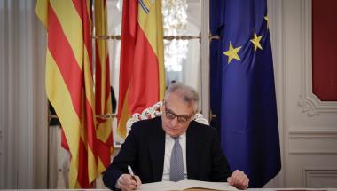 Llanos Massó recibe al embajador de Italia en España