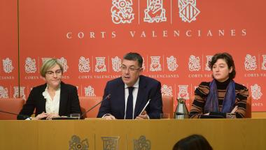 Rueda de prensa de la Mesa de les Corts